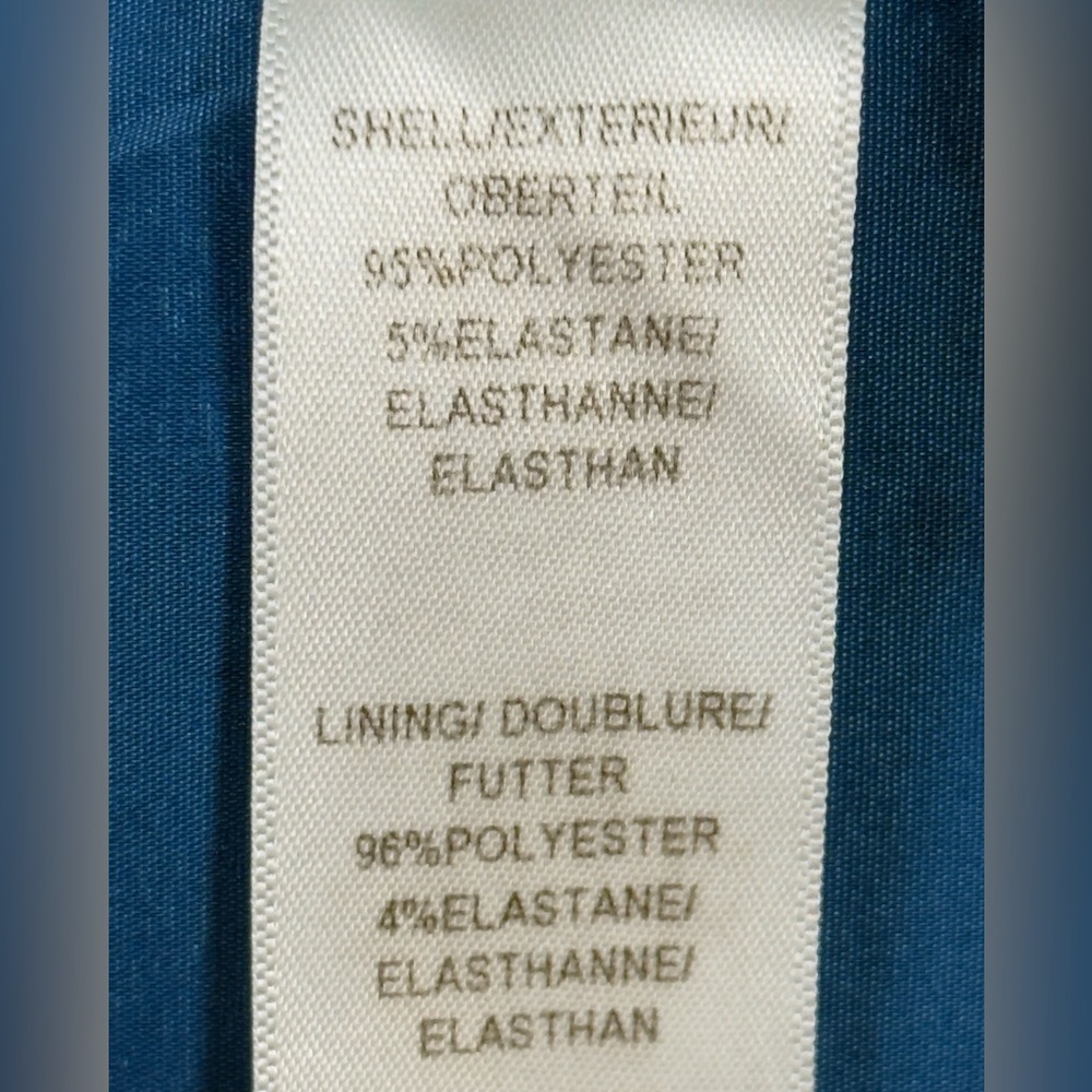 Adrianna Papell Poppy Blue Solid Origami Crepe Dress Size 8 - Picture 9 of 9